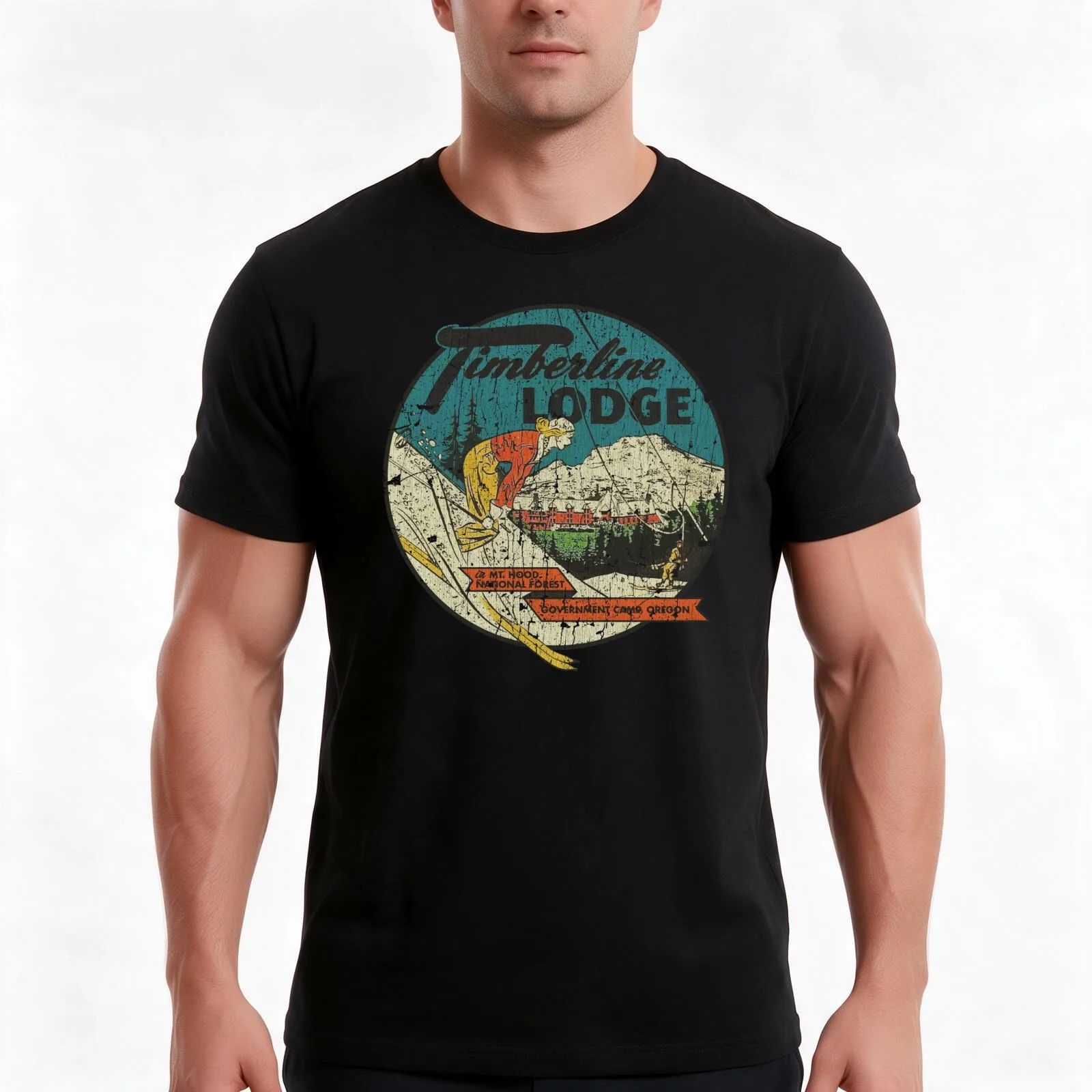 Timberline Lodge 1938 T-Shirt Summer Casual Cotton Tee Oversized Streetwear Tops Vintage Graphic Print Unisex Men Women