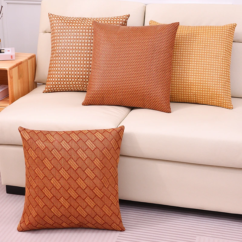 Olanly Villas Premium Woven Design Pillow Cover Living Room Decoration Super Soft Accent Cushion Case For Sofa Machine Washing