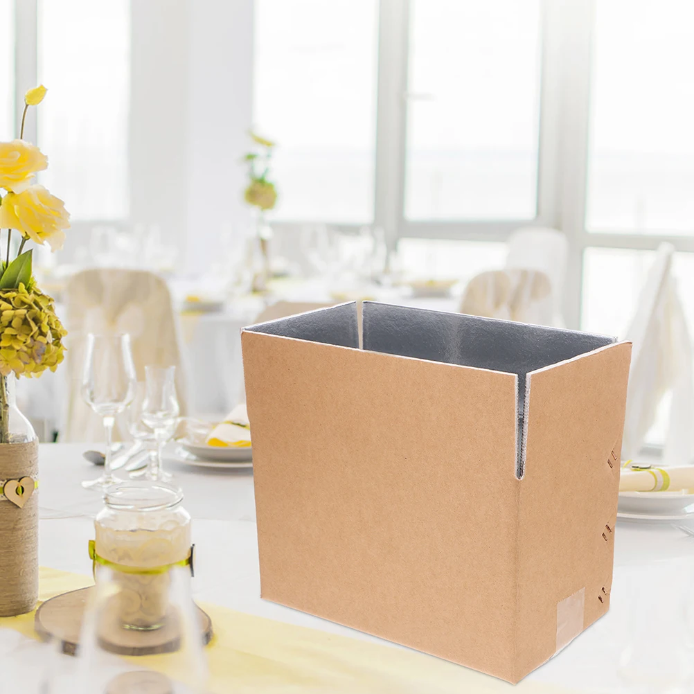 Insulated Transport Box Cold Shipping Cardboard Moving Large Cup Corrugated Packaging Fruit Storage Aluminum Foil Seafood