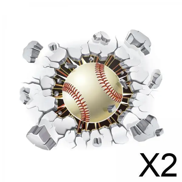 

2x 3D Ball Wall Sticker, Self- Decoration for Dorms, Playrooms