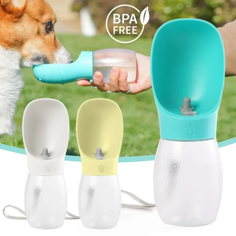 

Portable Dog Cat Water Bottle Outdoor Leak Proof Travel Water Dispenser Lightweight Pets Drinking Supply for Hiking Walking