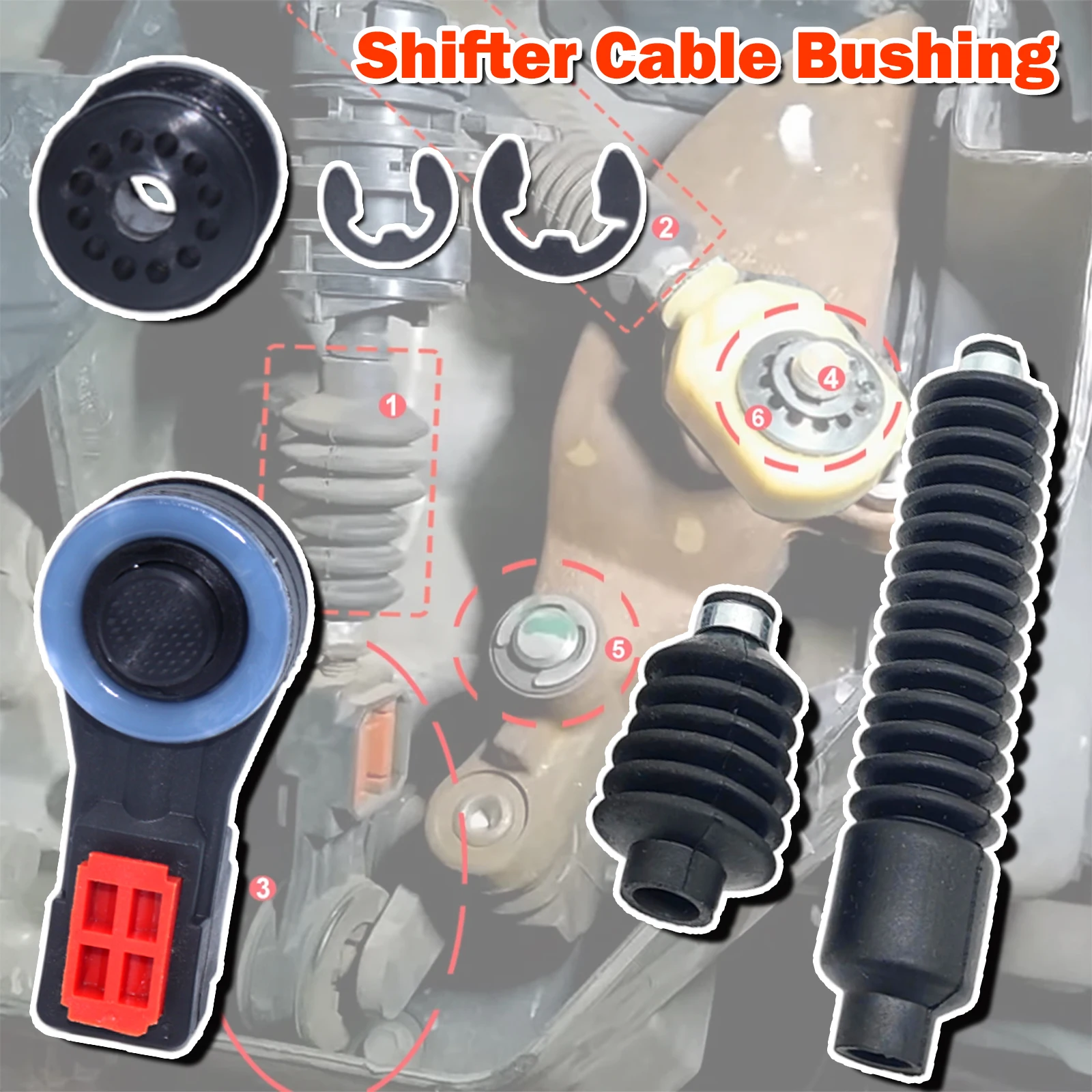 

Manual Gearbox Shift Cable Linkage For Ford Focus Fiesta C-Max Fusion shifter Lever End Gaiter Rod Connect Sleeve 2002 2004 2006