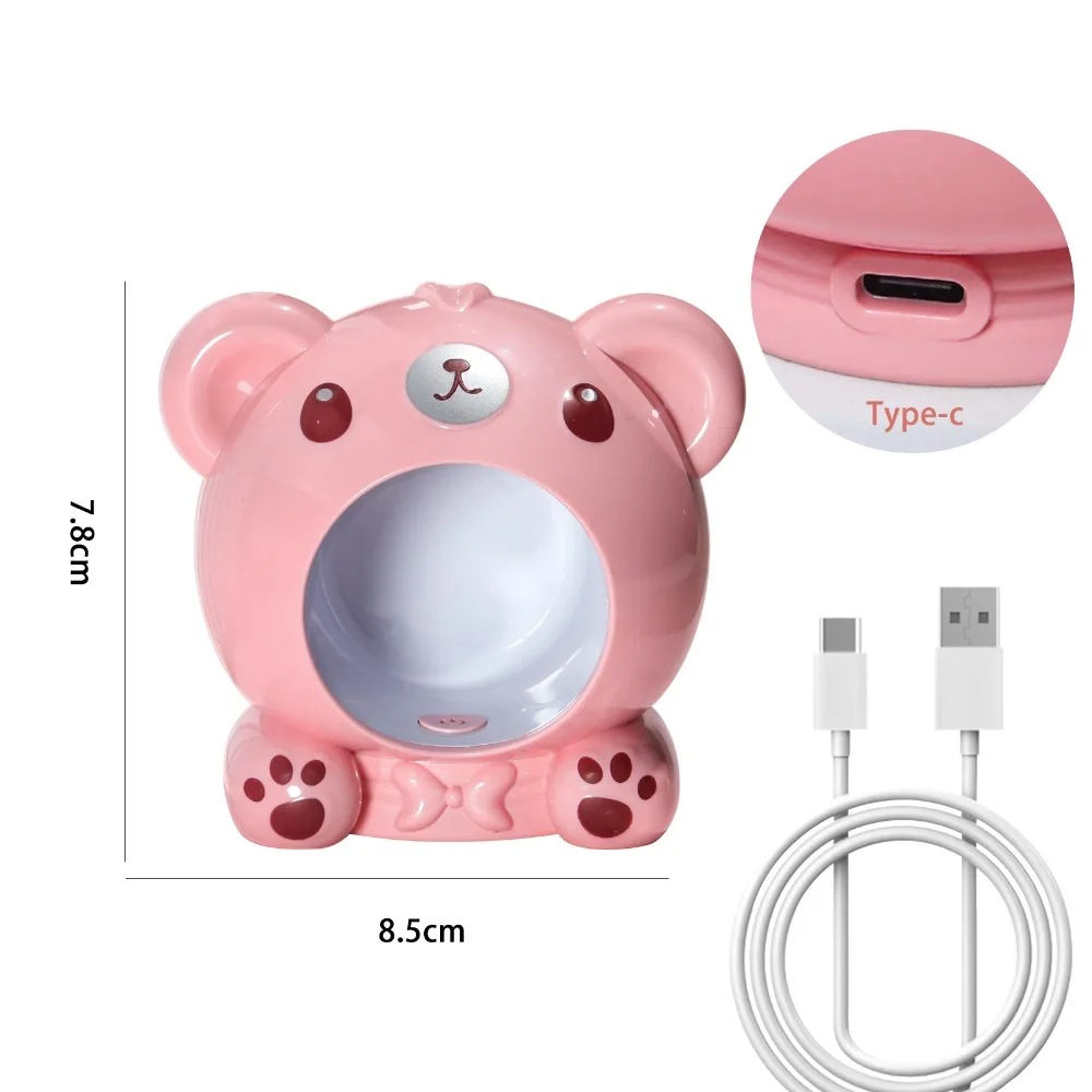 Prego Fototerapia Urso Nail Drying Lâmpada, Ferramentas de Manicure, LED UV, Urso Curado Gel Polonês, Mini Secadores de Unhas, Branco, Rosa, Marrom, ABS