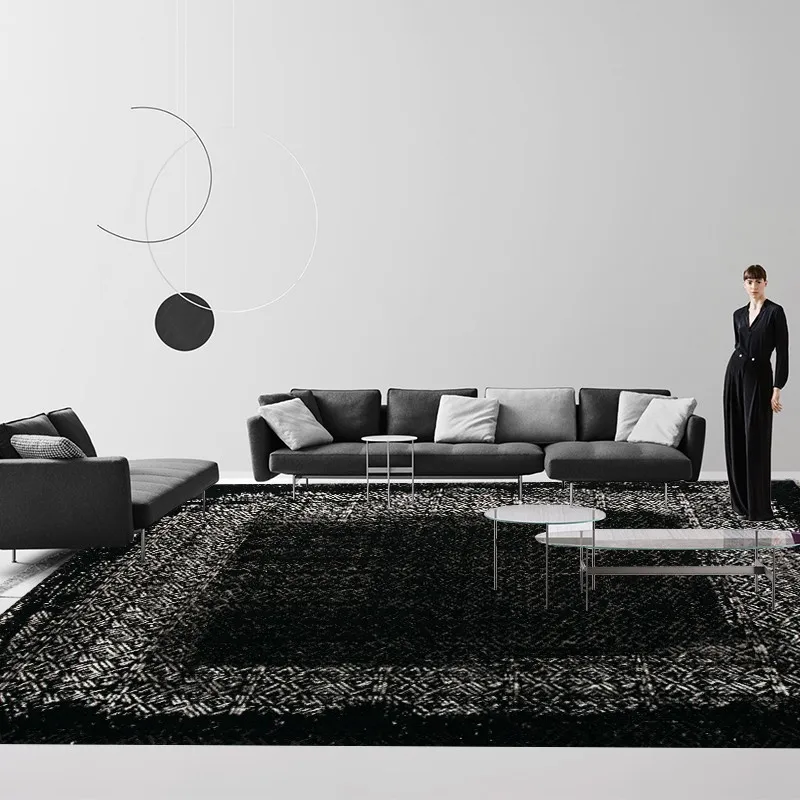 

Postmodern Artist Minimalist Design Luxury Conference Room Parlor Large Area Carpet Home Decor Dark Fashion Abstract Bedroom Rug