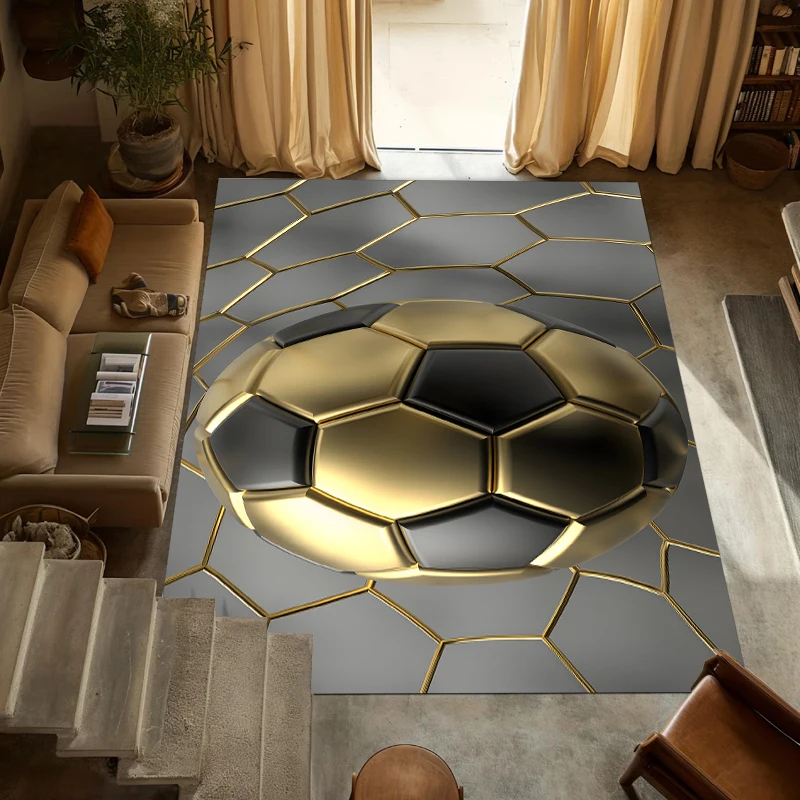 Football Stadium Carpet Mat Rug Home Decoration Living Room Bedroom Floor Decor Soccer Style Non Slip Rugs Bedroom Decor