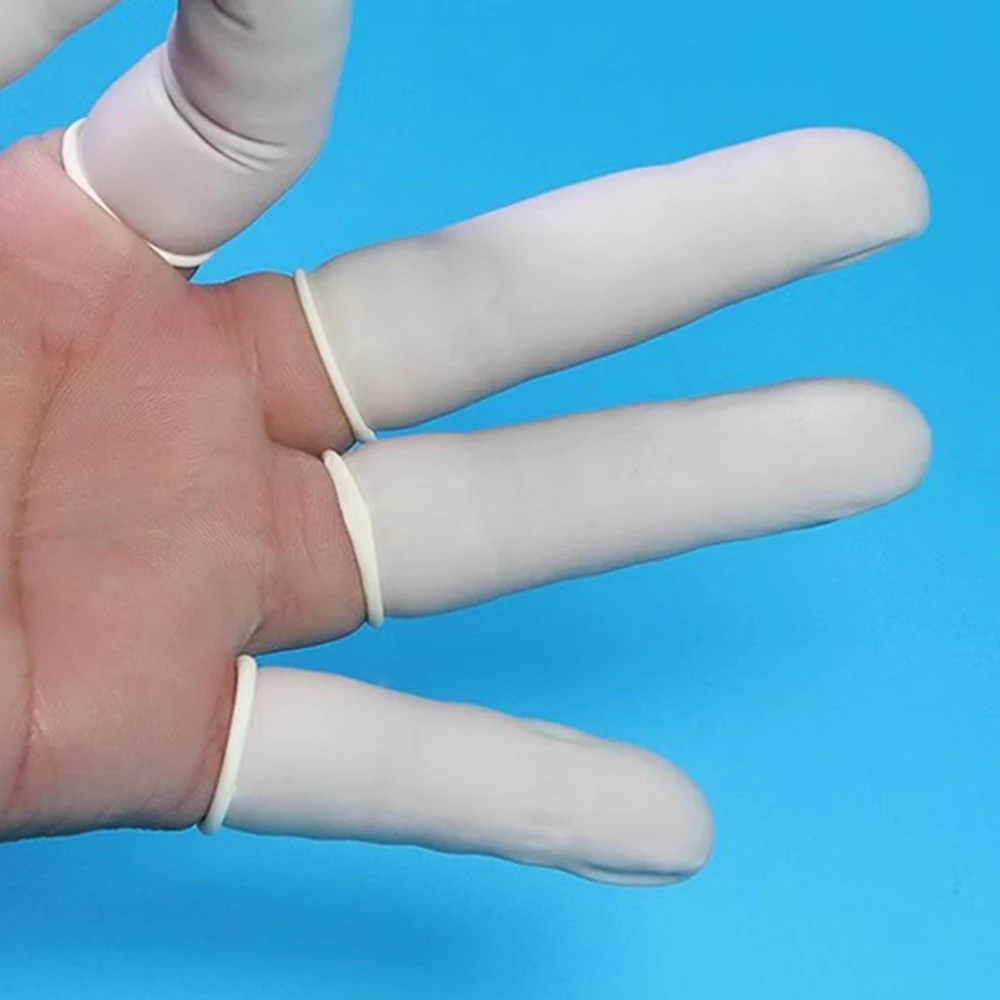 20/50Pcs Fingertips Protector Gloves Watch Repair Tool Natural Rubber Gloves Sterile Disposable Powder Free Finger Cots Parts