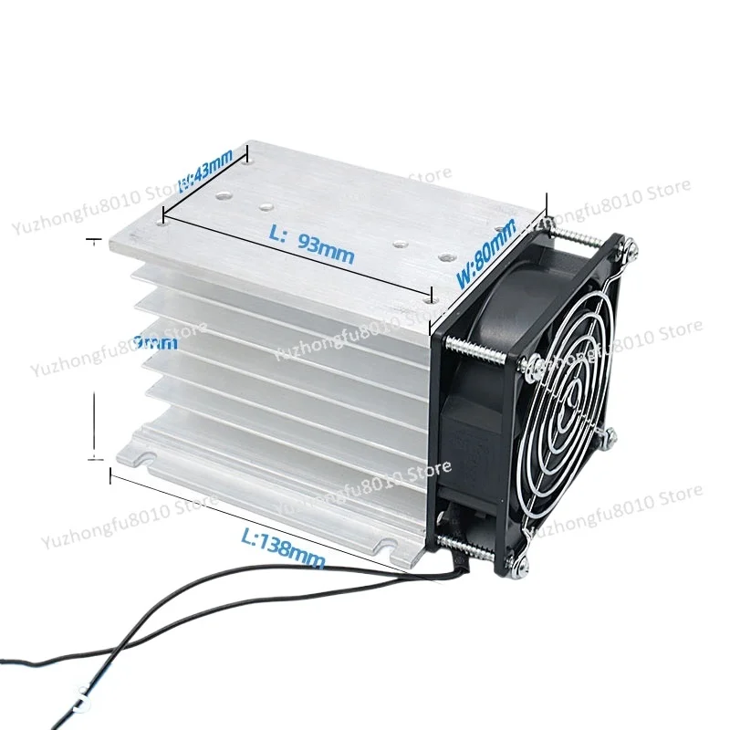 40A H-110 Three-Phase SSR Solid State Relay Heatsink with Fan view 2