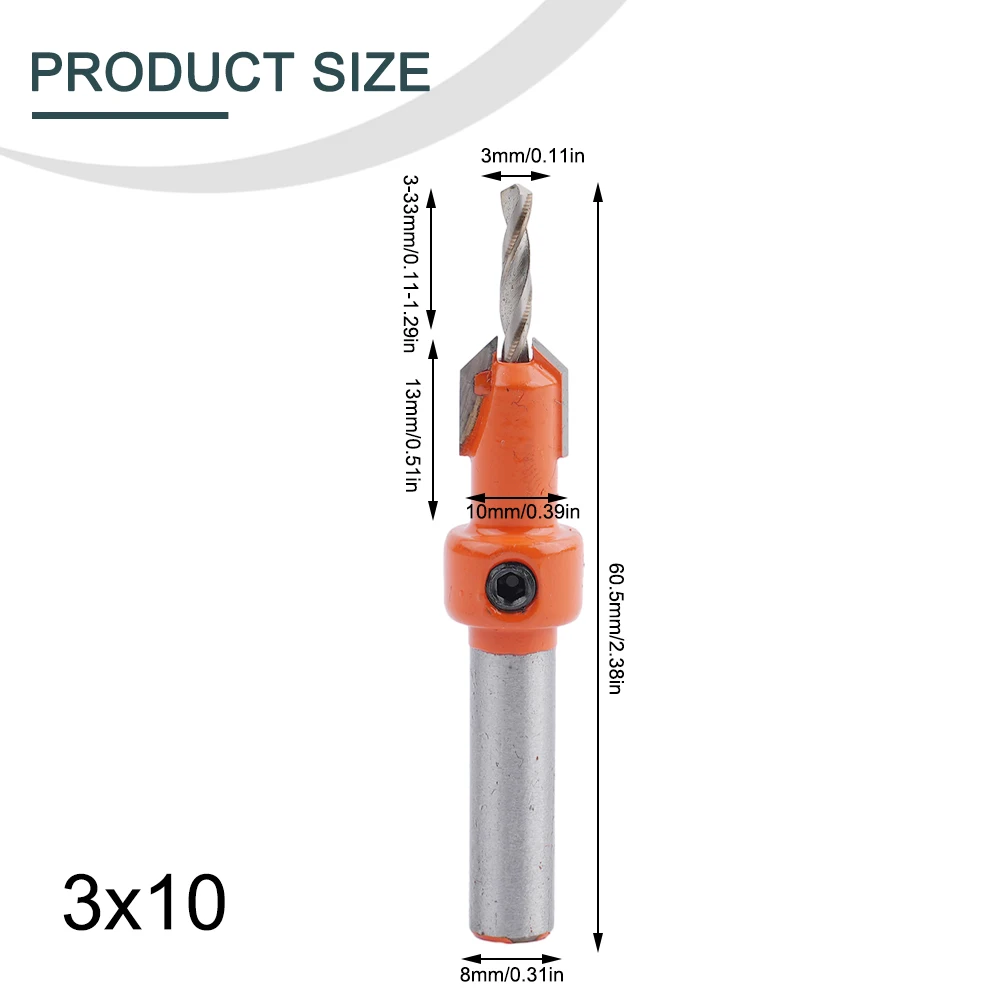 Countersink Countersink Drill Drill Bit For Countersinking For wood Hole opener Pratical Shank Spray Accessories