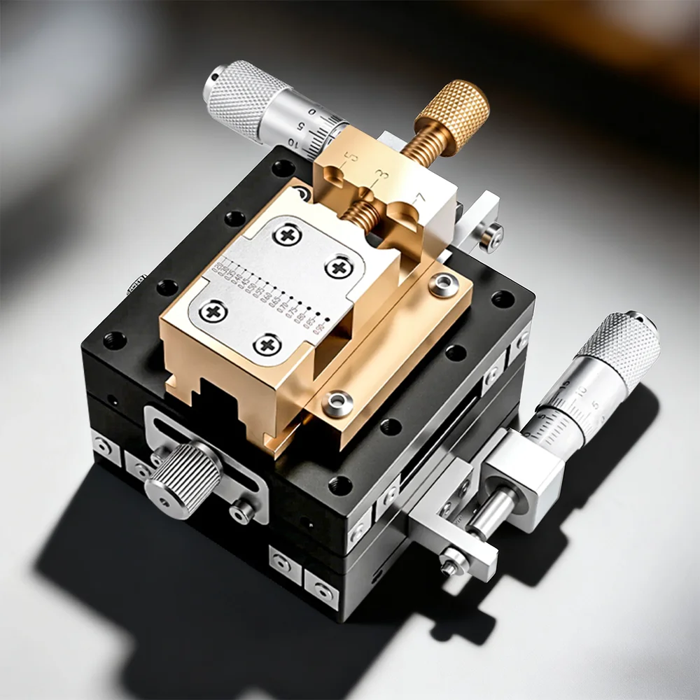 XY Axis Linear Stage Fine-tuning Frame, Precision Measurement Manual Displacement Stage, Minimum Scale: 0.01mm Accuracy: 0.01