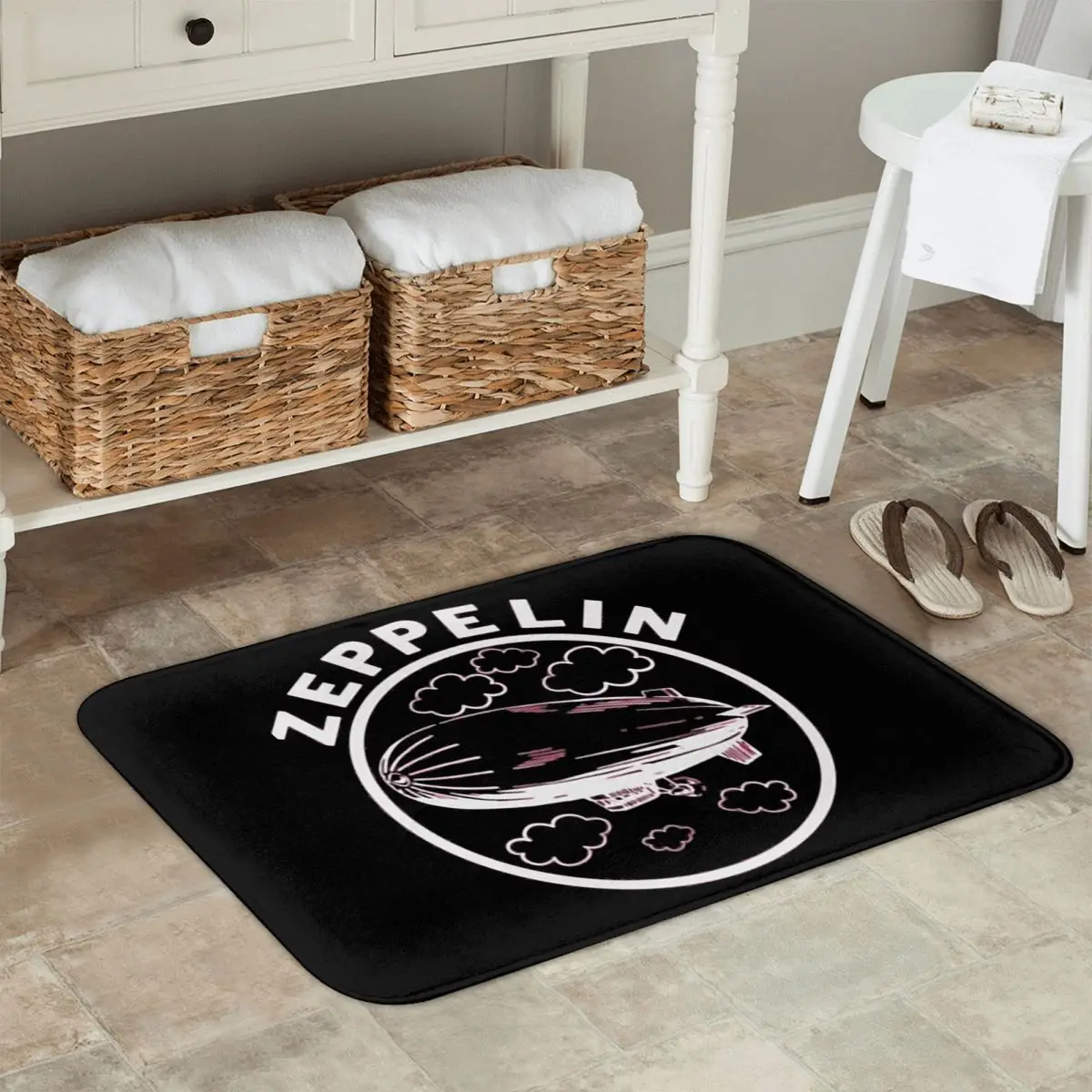 Led Zeppelin Music Band Anti-slip Doormat Floor Mat Sand Scraping Carpet Rug for Kitchen Entrance Home Balcony Footpad Mats