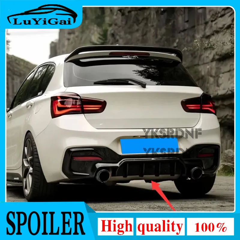 MP Style glänzend schwarze Auto-Heckstoßstangen-Diffusor-Splitter für BMW 1er M Sport F20 F21 M135i M140i 2015–2019 Tuning-Body-Kits