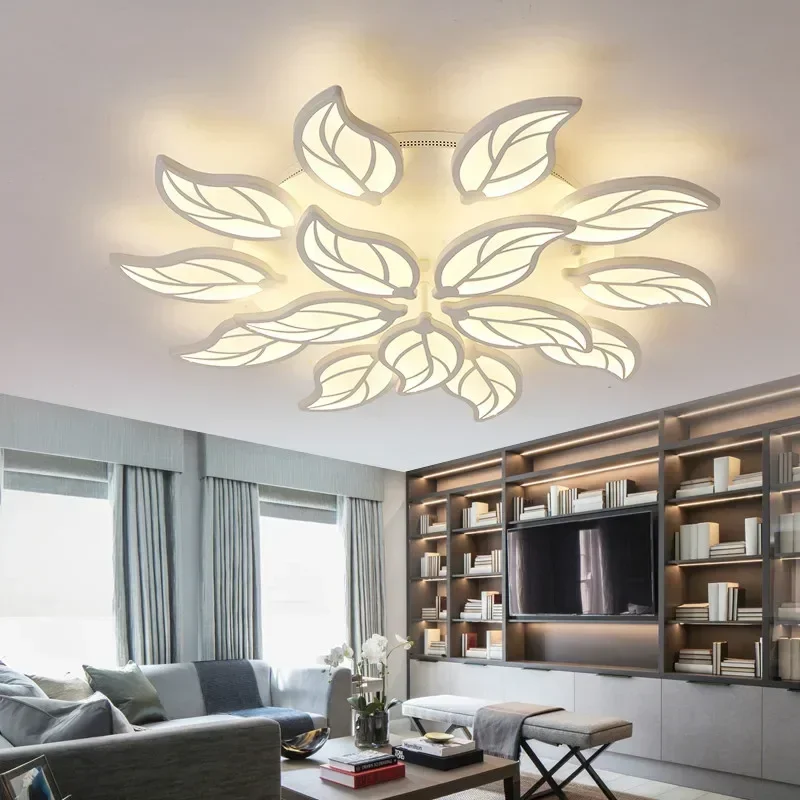 Remote control dimming led ceiling lights lamp for living room bedroom deckenleuchten modern    lighting fixture