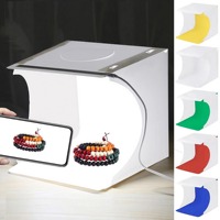 STONEGO Folding 20cm Photo Lighting Studio Tent Box - 550LM, with 6 Color Backdrops Unfolded Size: 24cm X 23cm X 22cm
