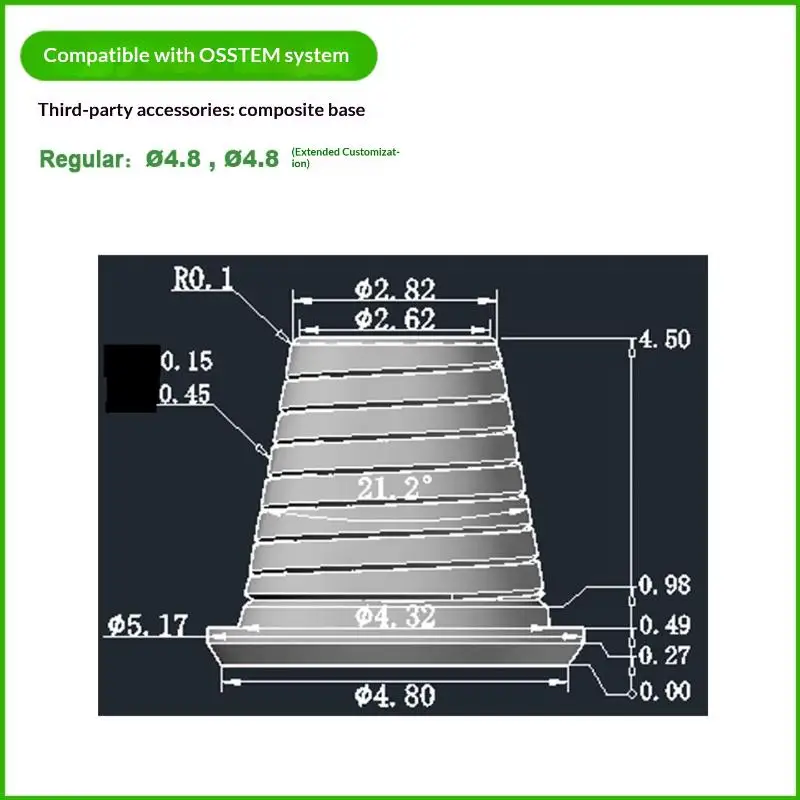 Osstem Multi-Unit Titan-Abutment CAD/CAM Grade 5 Ti-Base Hochpräzise Implantatrestaurierung für Zahnkliniken & Labore – Detail 11