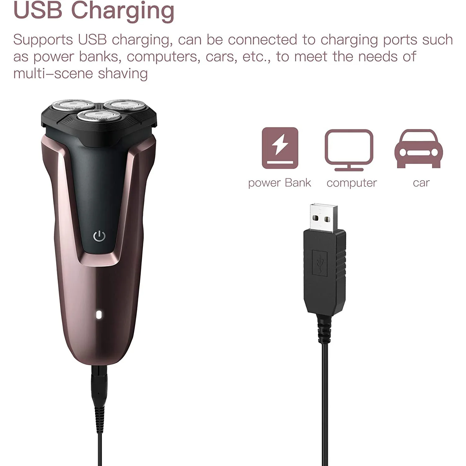 Cavo di ricarica USB 4.3V per Philips Norelco Oneblade QP2520 QP2520/90 QP2520/72 QP2520/70 rasoio serie A00390 Groomi All-in-One