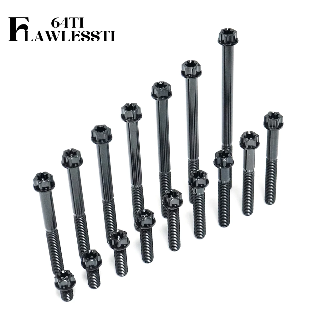 FLAWLESSTI M6×10-90 mm Gr5 Titanium Bolts Crankcase Engine Clutch Bolts For Xmax 300 Tmax 560 Vespa Sprint 150 Primavera 150