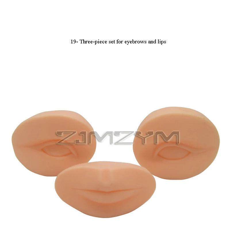 การเย็บปักถักร้อย3D สำหรับหัวแม่พิมพ์ซิลิโคนฝึกฝนฝึกฝนการถอดผิวหนังออกได้ผู้เริ่มฝึกแต่งคิ้วแบบลอยและริมฝีปาก