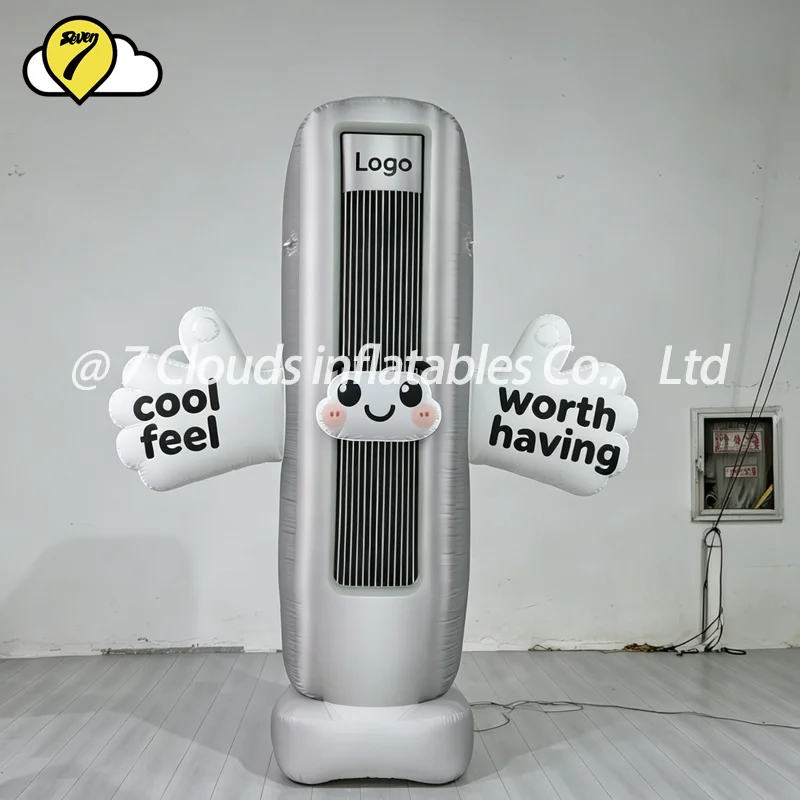 Customized Logo Cartoon inflatables Air Conditioning  Mascot Shape Advertisement Display Promotion Outdoor Event Decoration