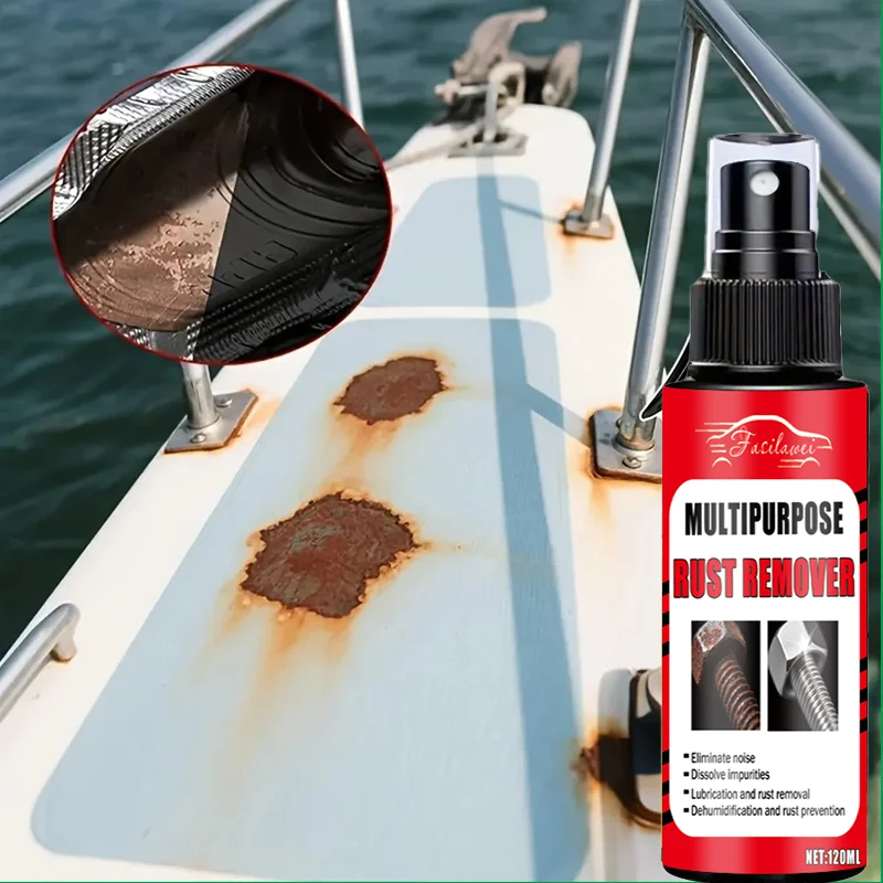 New Arrival 120ml High-Power Marine Rust Remover - Targets Rust on Ships & Boat Railings, 3-in-1 Action: Rust Removal, Cleaning image 3