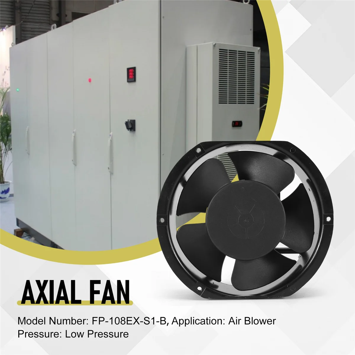 Axial Fan FP-108EX-S1-B 220V 38W Dual Bearing Cooling Fan รูปไข่ 172X150X51 มม.