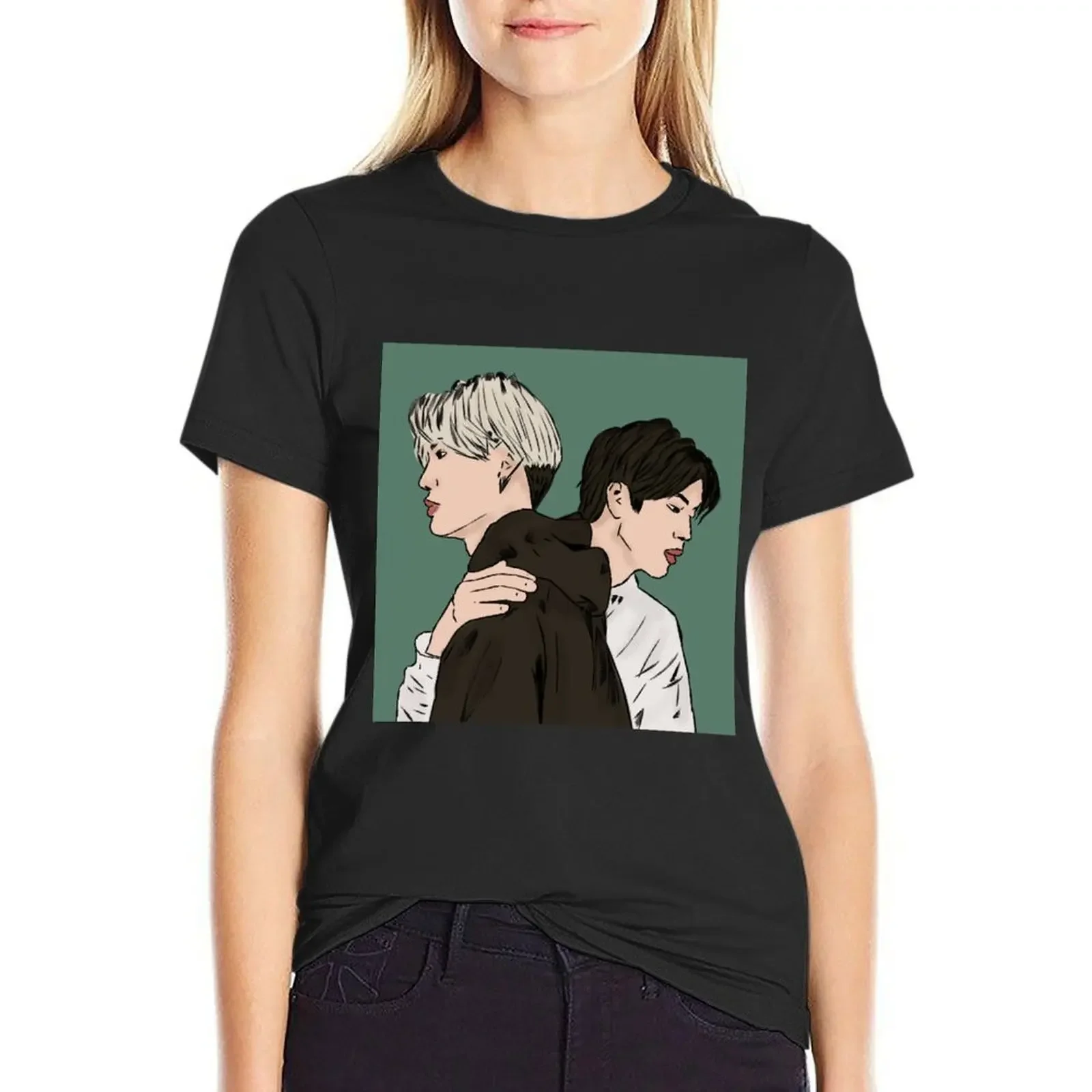 

Between Us BounPrem T-Shirt heavyweights korean fashion female summer clothes for Women