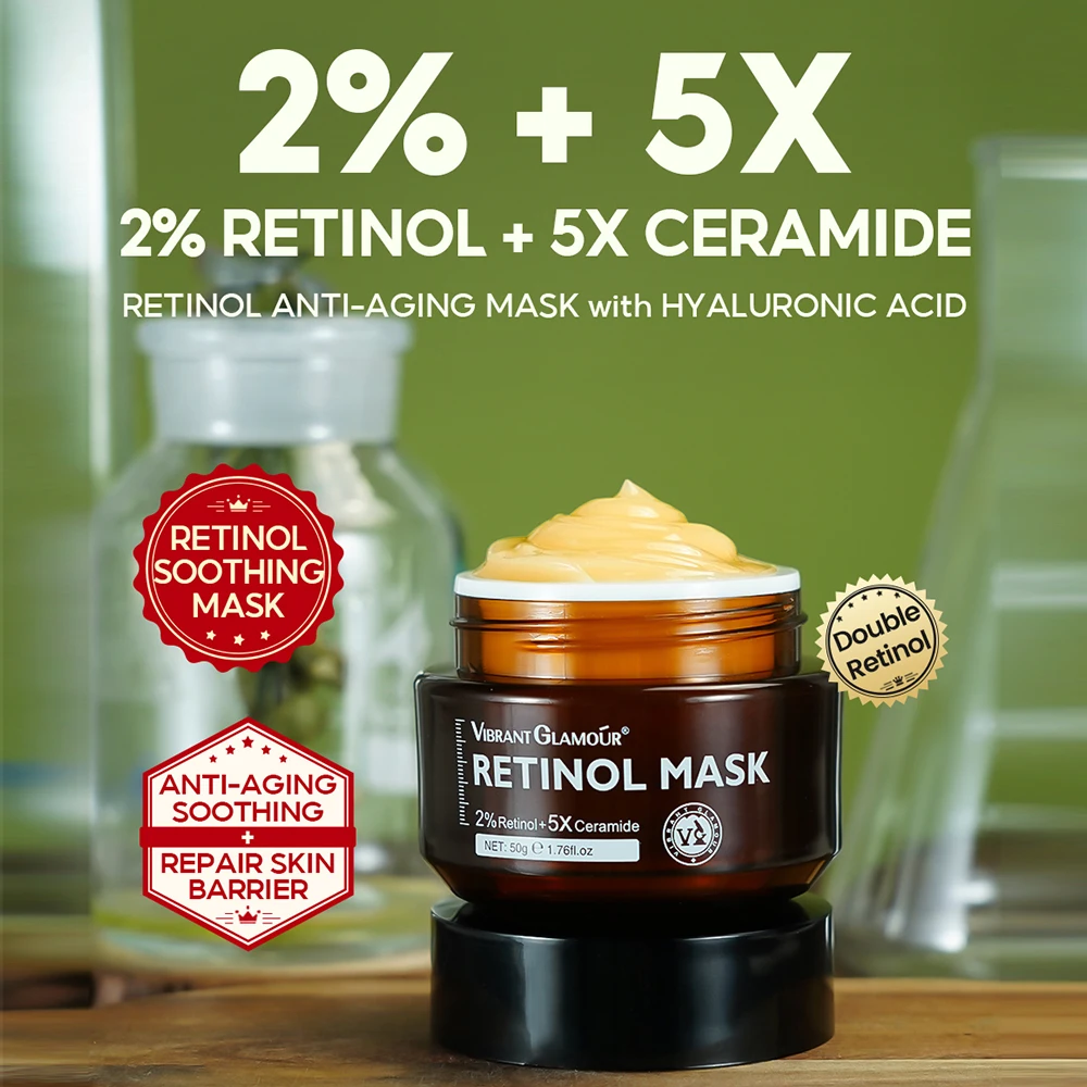 100g Anti Aging Retinol Sleeping Mask Face Cream Replenish Moisturizing Removal Fine Lines Wrinkles Facial Mask Korean Cosmetics