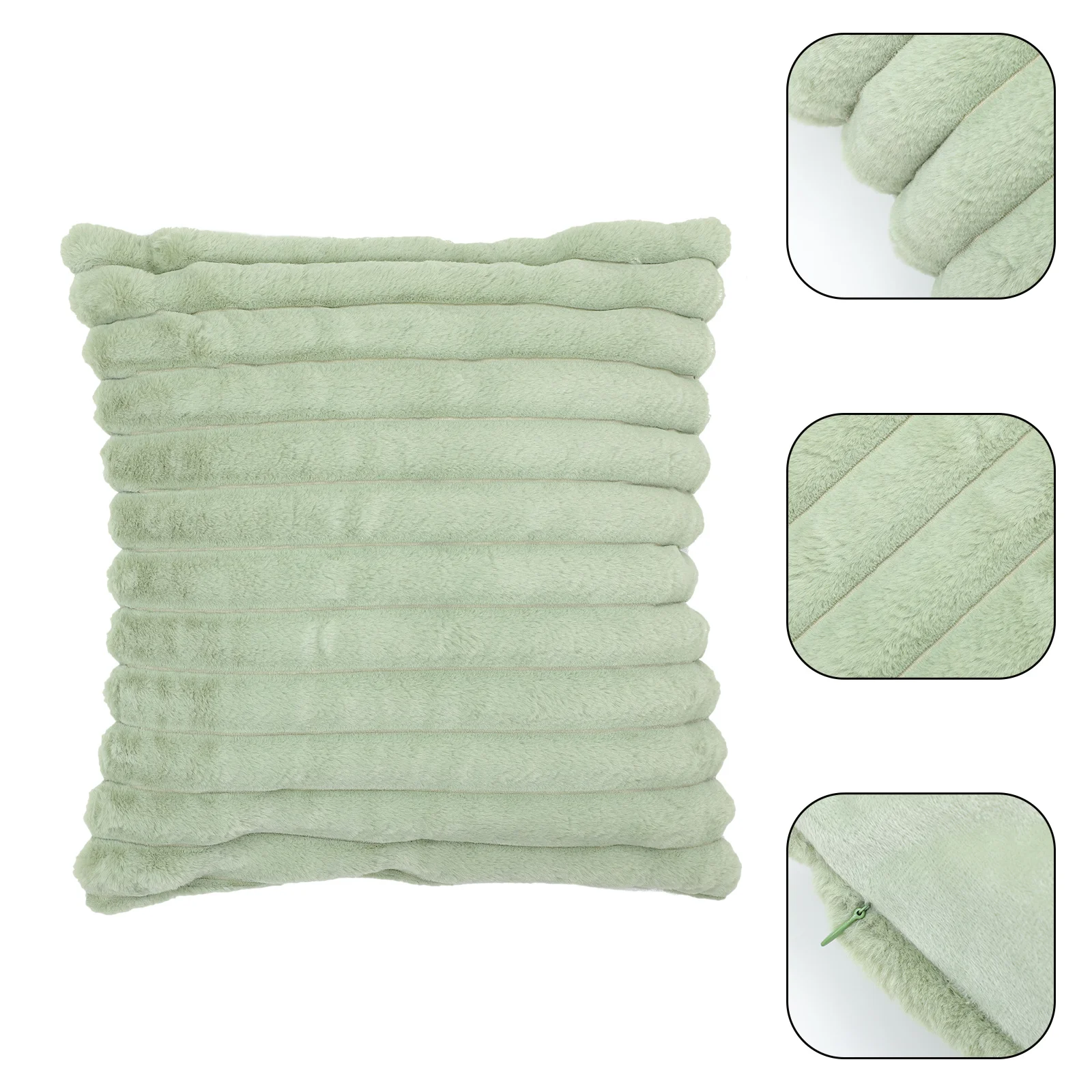 

Square Cushion Cover Simulated Rabbit Hair Throw Pillow Cover Soft Comfortable Cushion Case for Sofa Living Room Home Decor