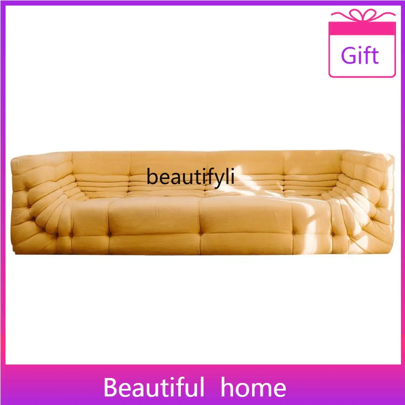

Technology Fabric Sofa Modern Designer Living Room Straight Row Nordic Simple Small Apartment