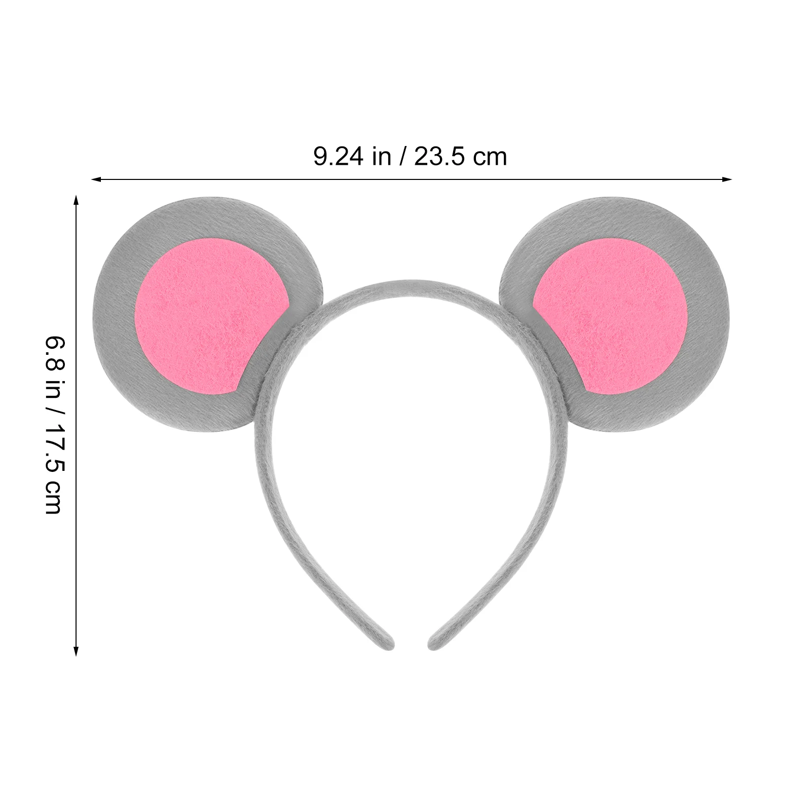 2 Pcs Animal Hairband Ear Headband Headbands Mouse Ears for Cosplay Tail Fabric Baby Headphone