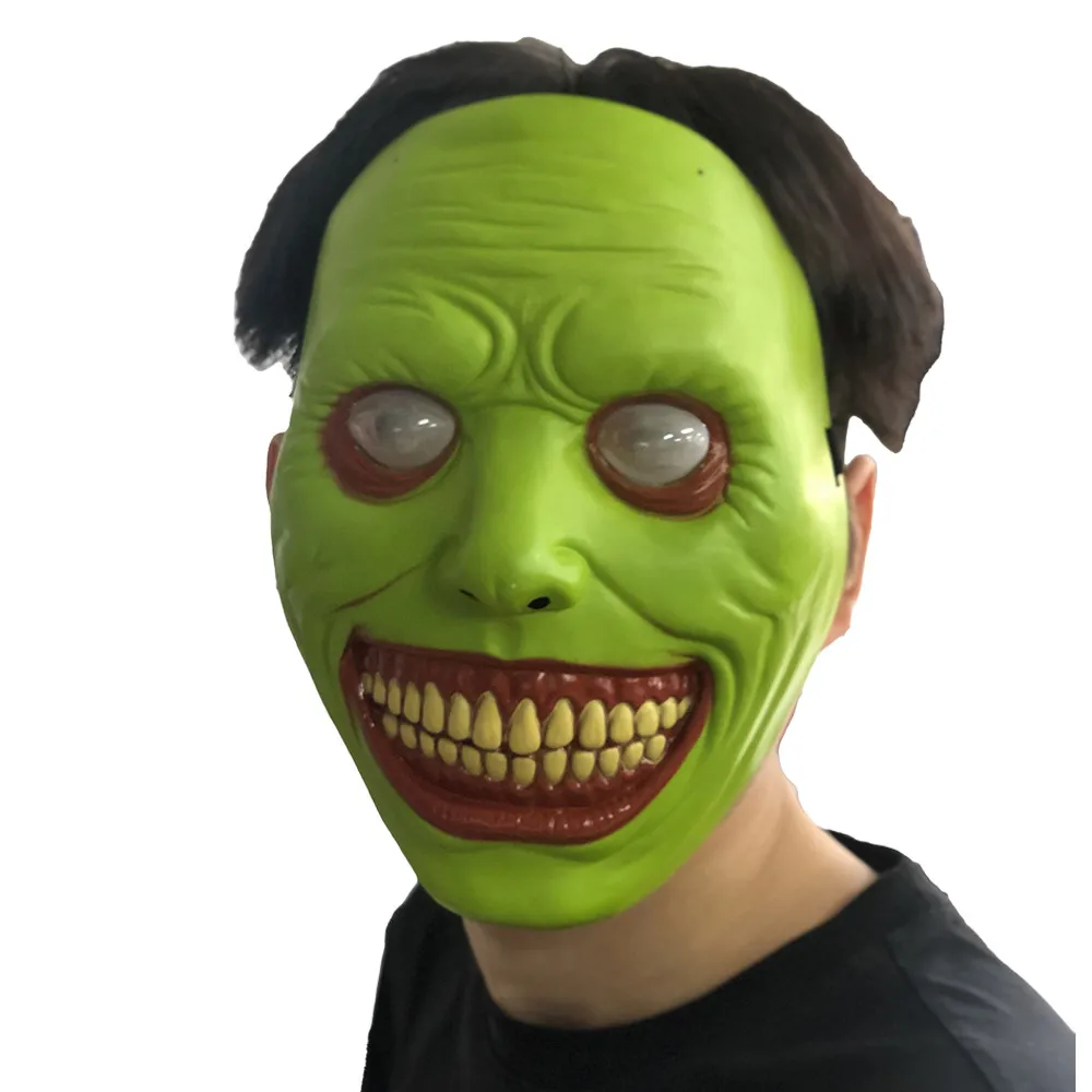 Creepy The Exorcist Smiling Face Demon Mask Cosplay Devil Skull Killer Plastic Masks Halloween Carnival Purim Party Costume Prop