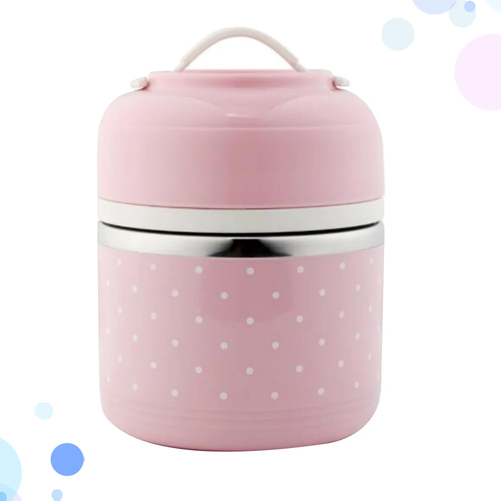 

Stainless Steel Food Containers Lunch Box with Lid Leakproof Thermal for Workers Students Heat Preservation Container
