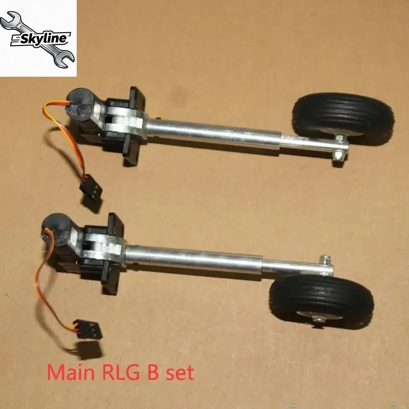 RC Models Part H-123mm Retractable Landing Gear with 50mm PU Wheel for 2-3kg RC Hobby Plane Airplane Aircraft DIY Fighter