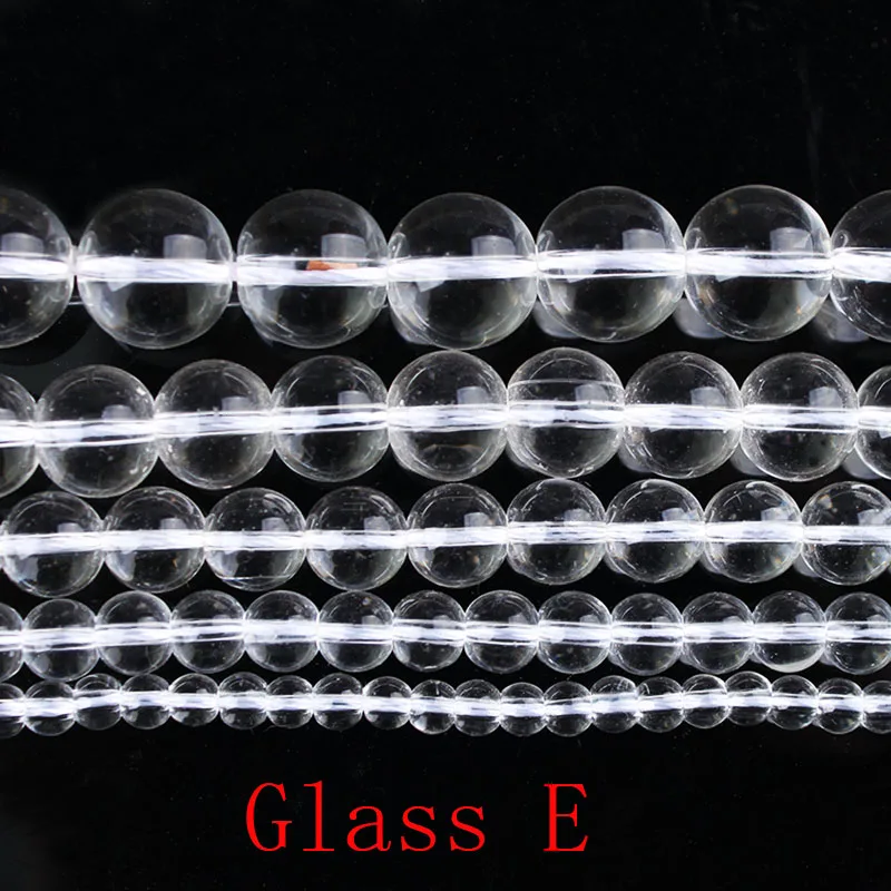 100% Natural Stone Clear Quartz Rock Crystal Round Loose Beads 4 6 8 10 12mm For Bracelets Necklace Jewelry Making