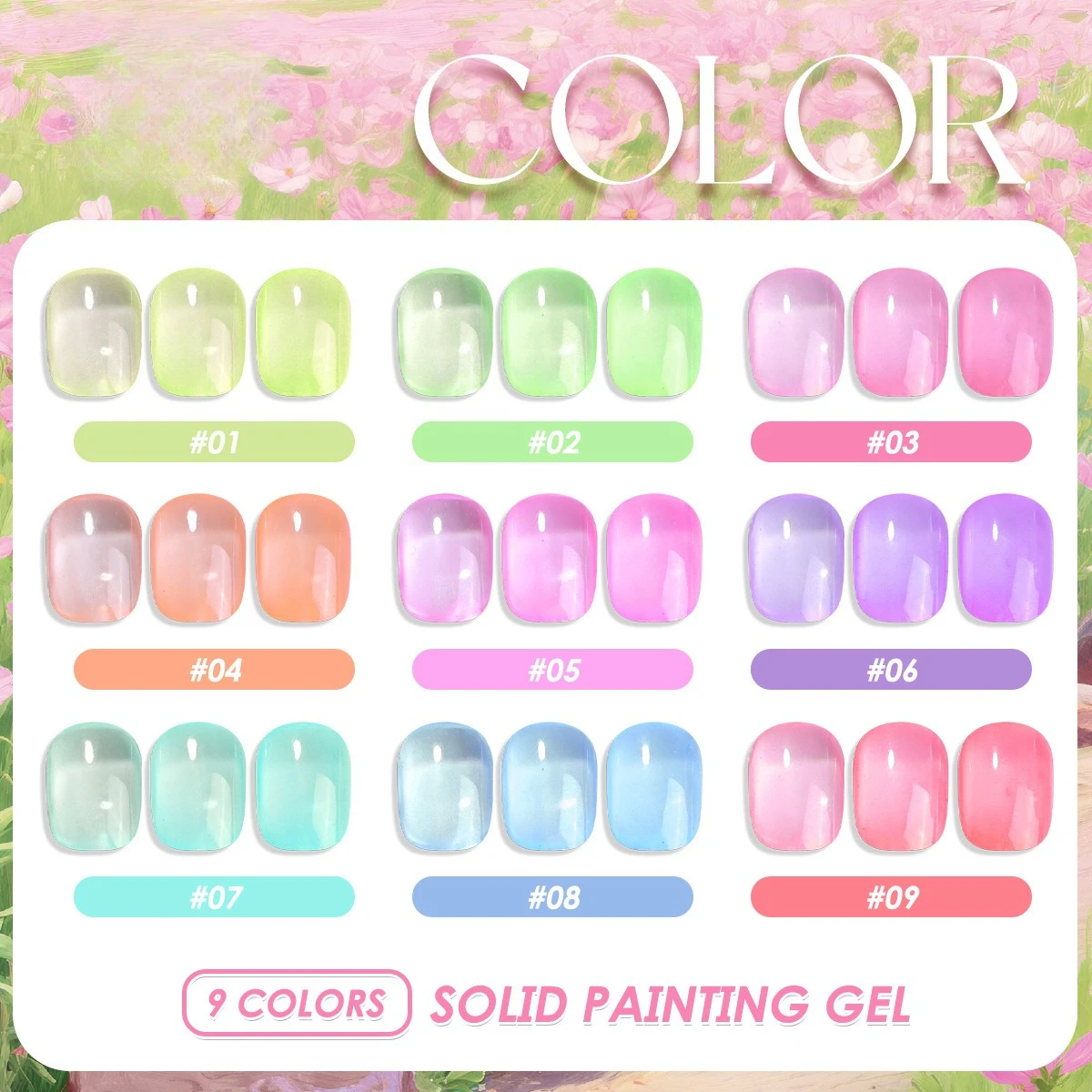 9 Kolorów Lakierów do Paznokci Nude Różowy Żelowy Lakier Soak Off UV LED Żel Półtrwały Zestaw do Zdobienia Paznokci Żelowy Lakier Błyszczyk do Paznokci Salon Fryzjerski
