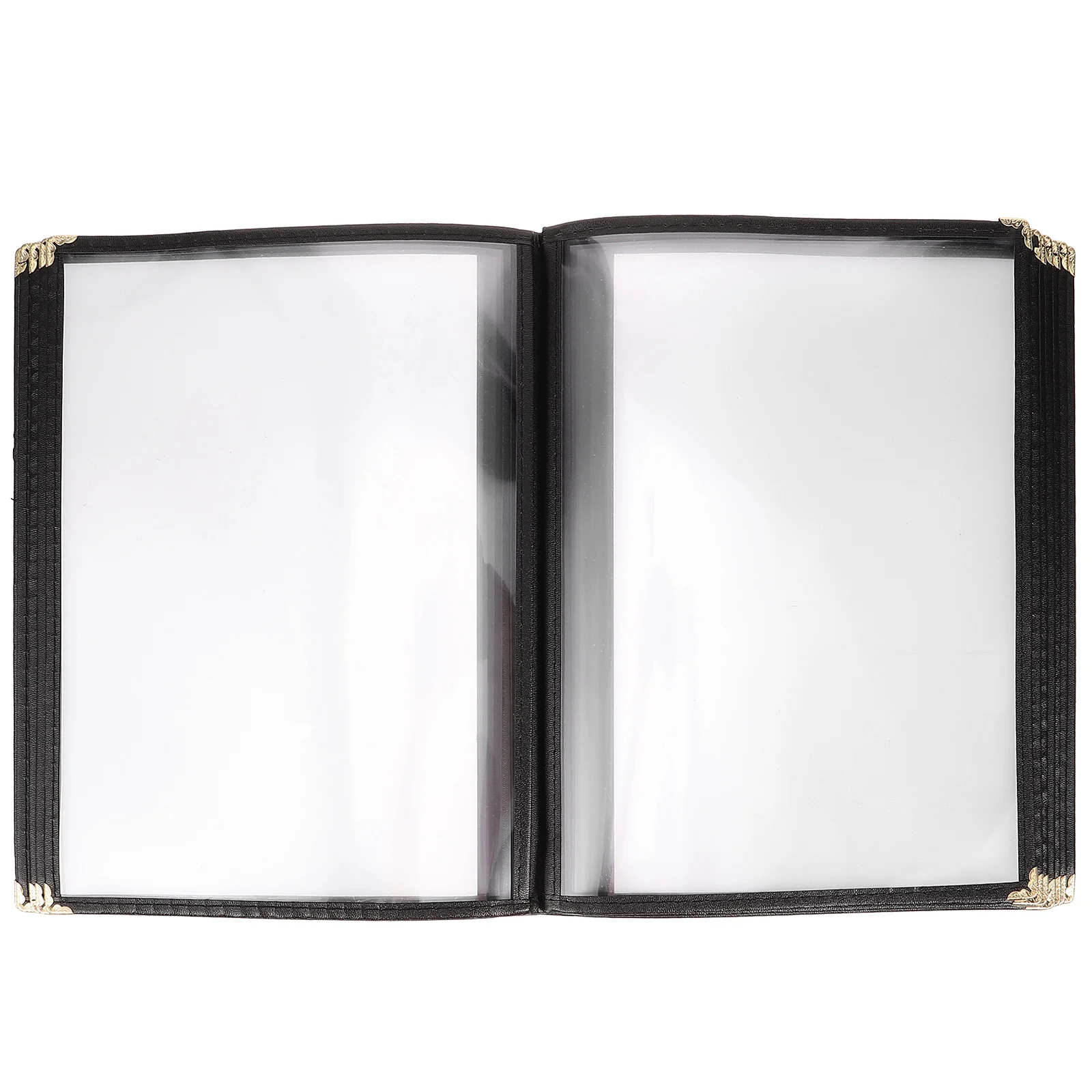 

Clear PVC Restaurant Menu Book Waterproof Case Corner Protection for Hotels Cafes Home Use Large Capacity Stylish Design