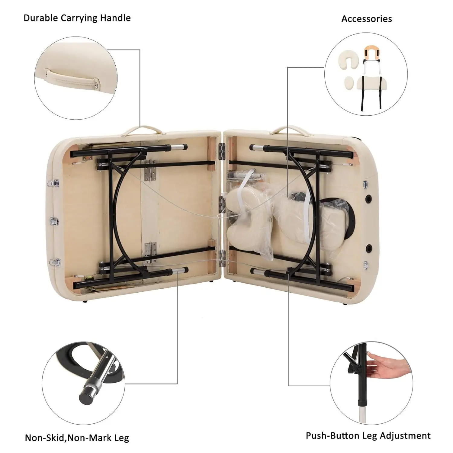 Table de Massage légère et pliable, 28 pouces de largeur, 3, pour Salon du visage, Spa, lit de tatouage avec pied en aluminium, pour la maison, le bureau, le salon