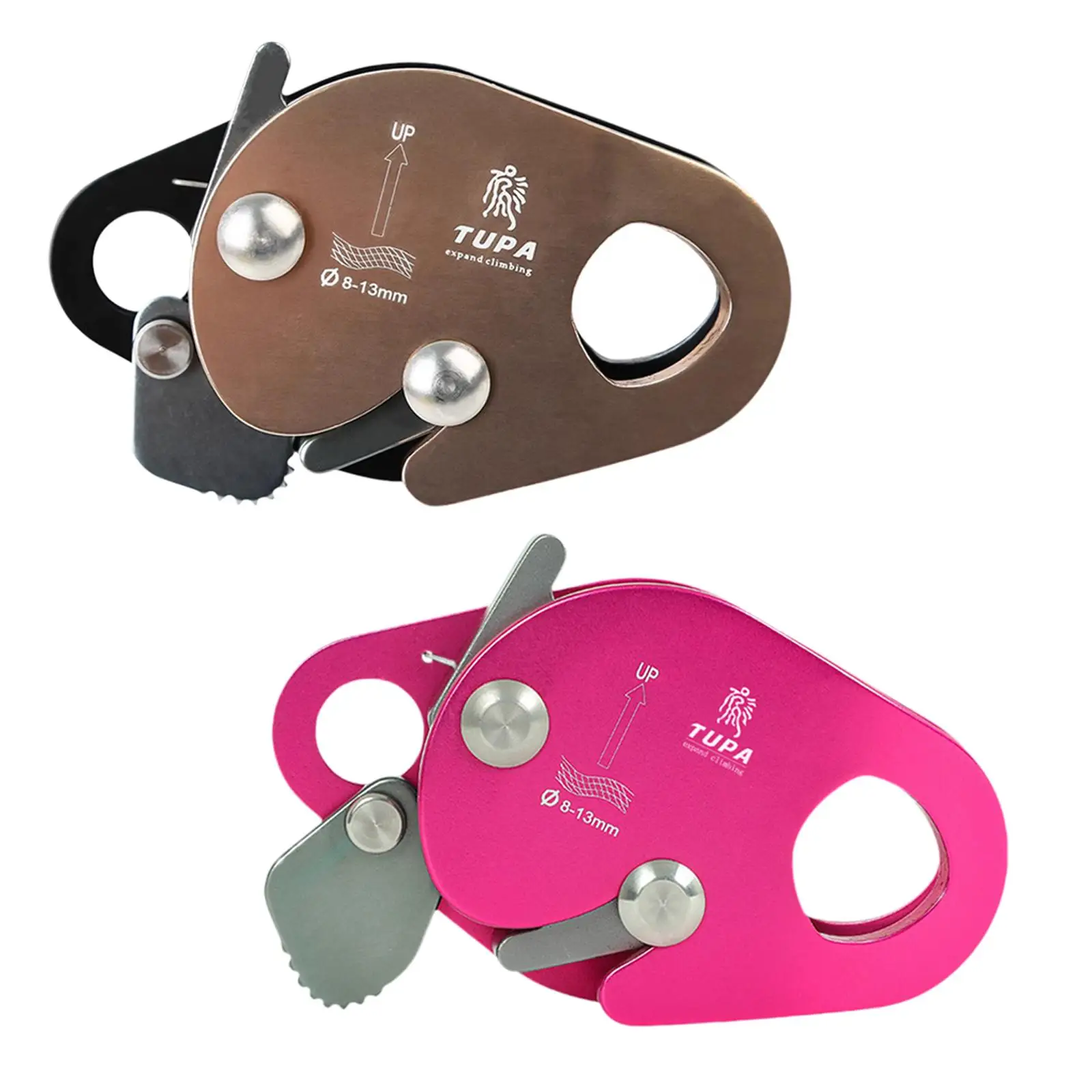 

Self Braking Stop Descender Climbing Gear Lightweight 22kN Rappelling Belay Grab for Mountaineering Extreme Sports 9-13mm Rope