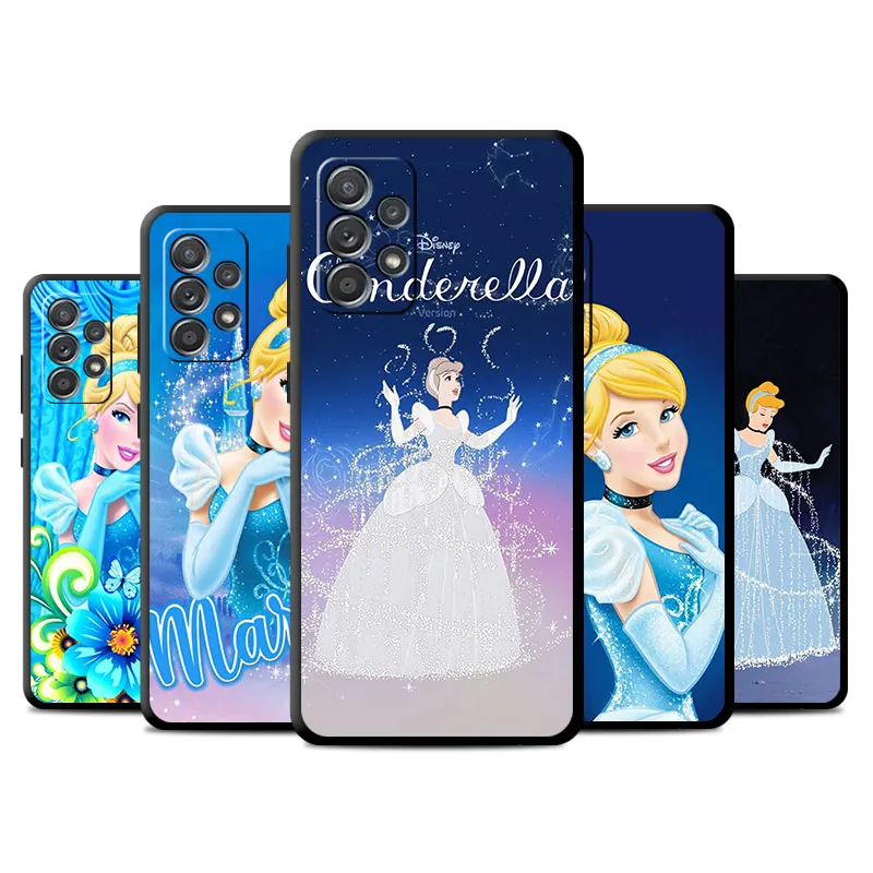 Case For Samsung Galaxy A52 A53 A54 A12 A13 A51 A14 A23 A24 A34 A71 A22 A32 A31 A72 A73 A41 Phone Cover Cinderella Girl Disney