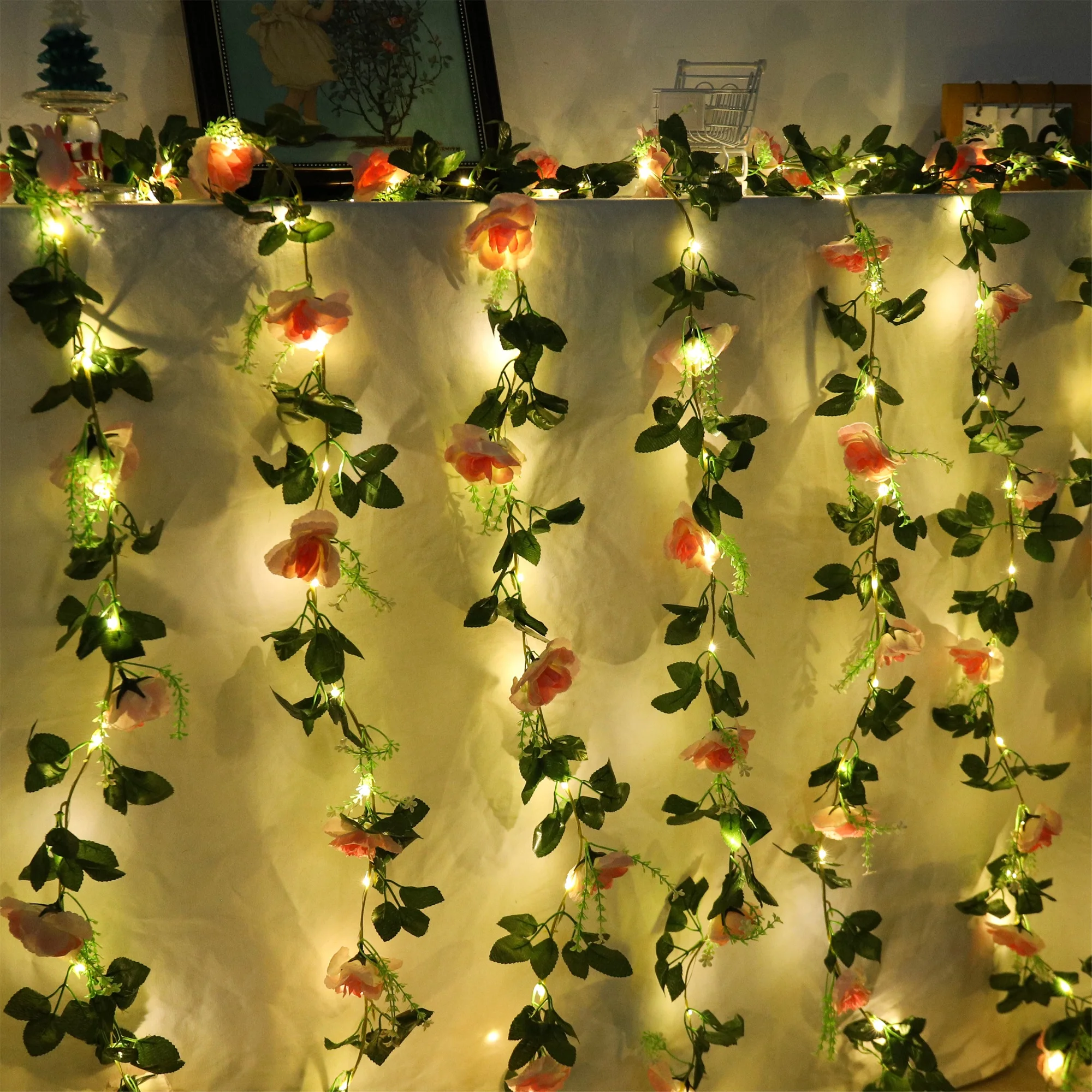 Rose LED Vine Light String Kun - Christmas Wreath Fake recensie en prijs
