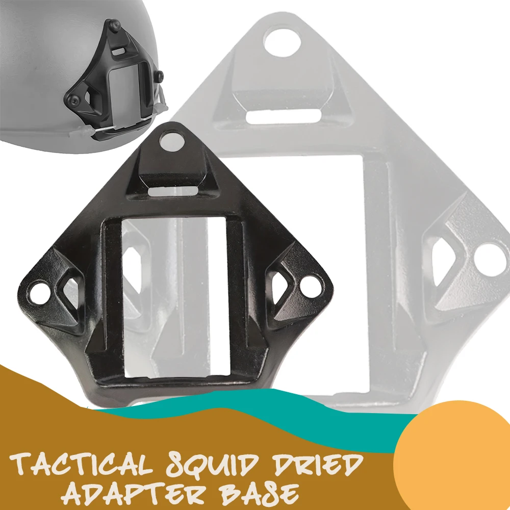 Base adaptadora de tallo de sepia táctica Base de soporte para cámara de acción Airsoft NVG Mounting Shield Equipos de protección Accesorios para cascos