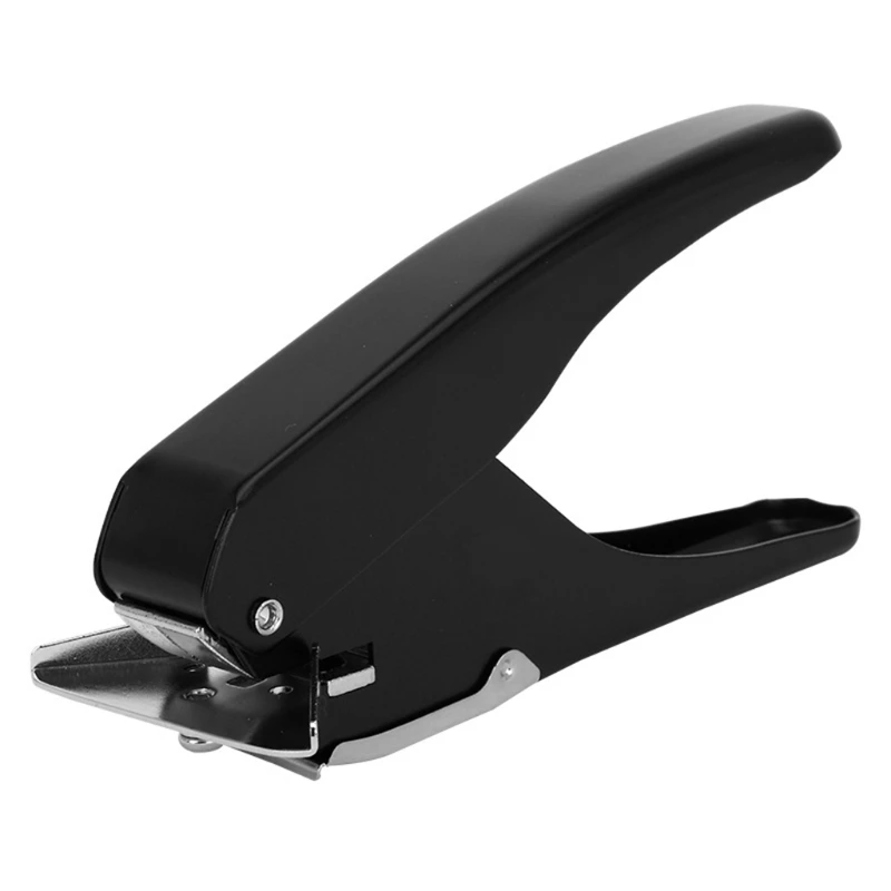 Metal 5mm Round Hole Punch Business Credit Card Photo Paper Rounder Puncher Plier Cutter Tool