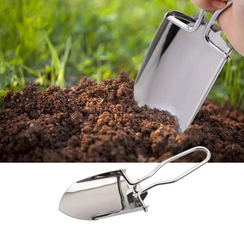 Collapsible Stainless Steel Shovel Multifunction Hand Shovel Portable Garden Floral Plant Planting Loose Soil Digging Tool