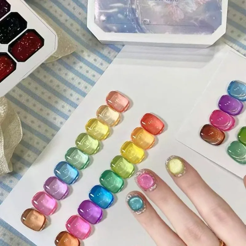 1pc  Summer Candy Jelly Color Solid Nail Polish Gel 9 Colors Nail Gel - Strong Setting Gel, Transparent Jelly Color, image 3