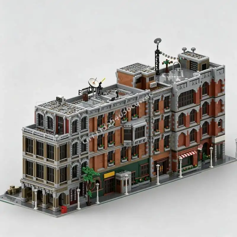 24601PCS MOC Prime Time Modular City Building Blocks Urban Street View House Model DIY Assemble Bricks Large Display Toy Gifts