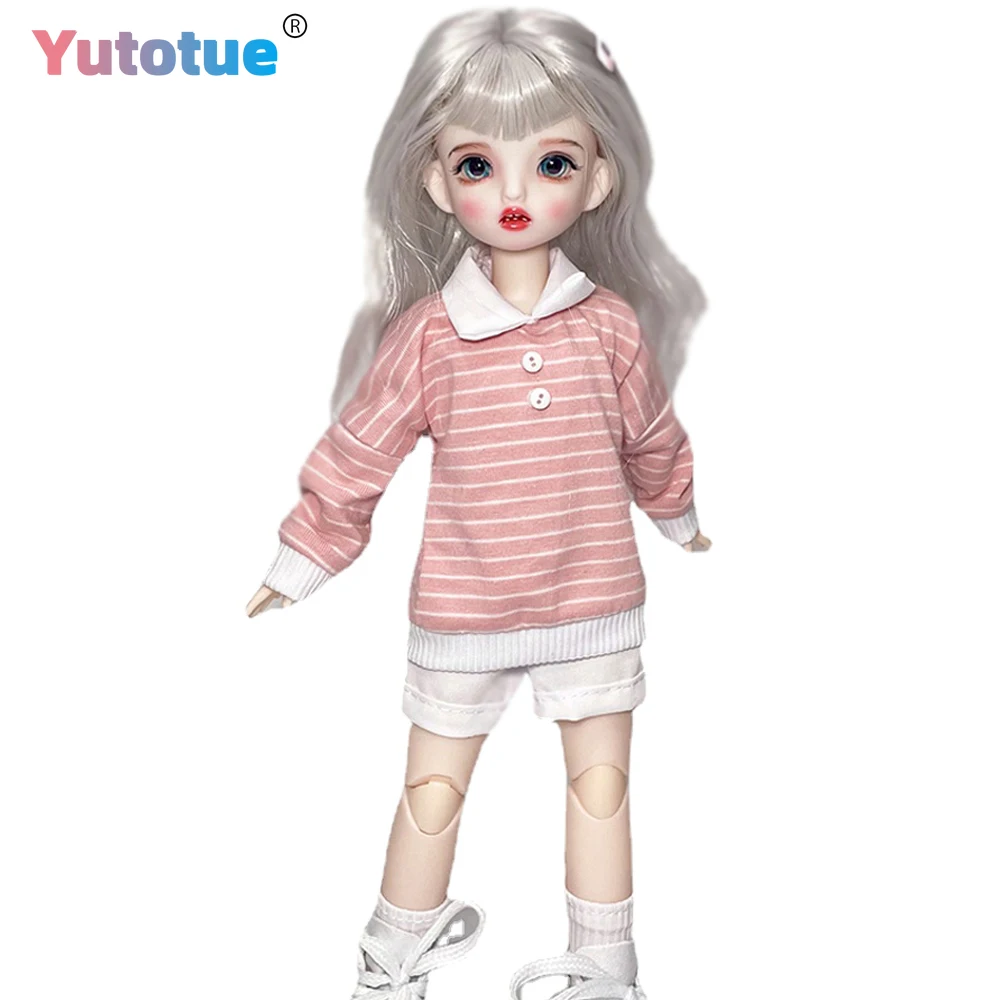 

YUTOTUE 30 см, высота, кукла для девочек, игрушка, ручная роспись, макияж для лица, съемная одежда, шорты, обувь, парики для волос, полный комплект, кукла в подарок