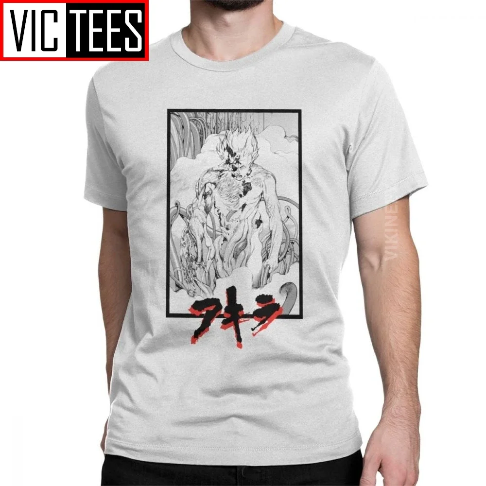 Tetsuo Dying Akira Tshirt Men 100 Percent Cotton Tshirt Manga Kaneda Japanese Anime Neo Tokyo 3D Print