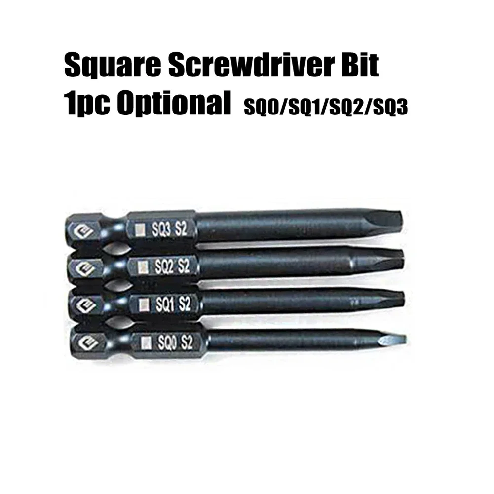 65mm Magnetic Square Head Screwdriver Bits Set Hex Bits Driver Steel Hand Drill Bit  For Manual Electric Screwdriver SQ0 SQ1 SQ2