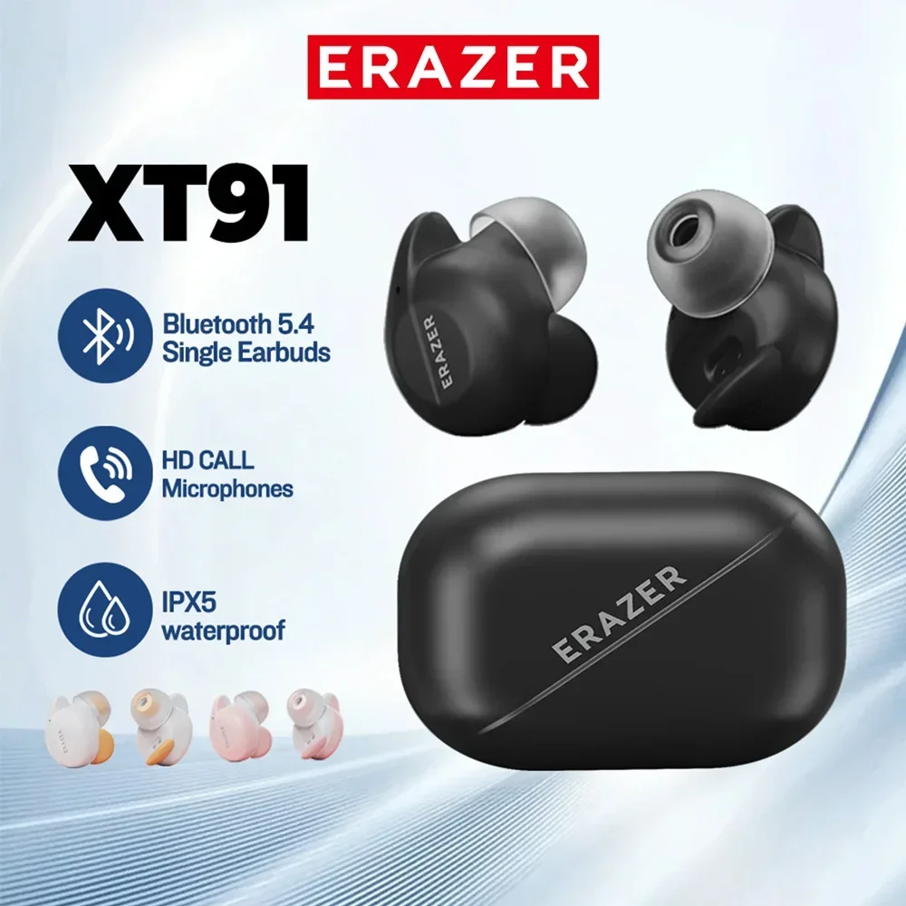 NEW ERAZER XT91 Earphones Bluetooth TWS Headphones Wireless Mini Lenovo Earbuds with Mic Color Transparent Headsets Portable