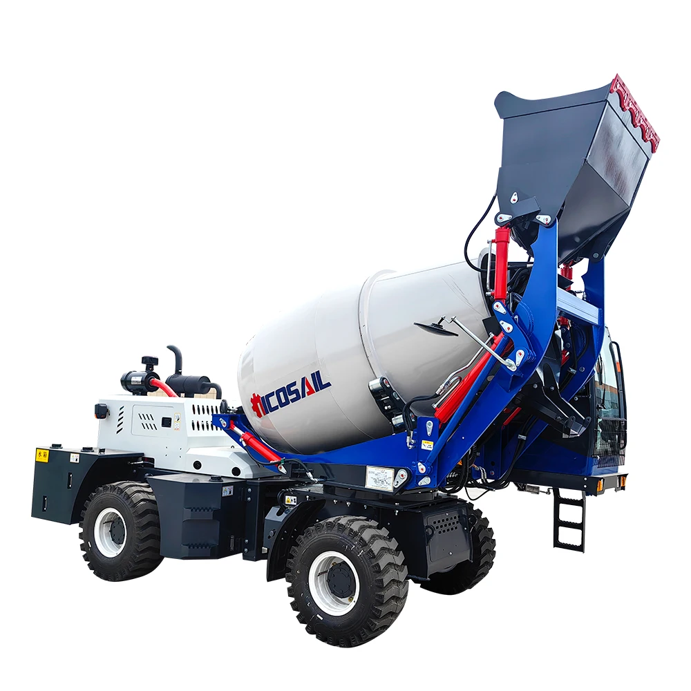 Small Cement Mixing Mixer 270 Degree Rotating Self-Loading Concrete Mixer Truck Customization For Sale