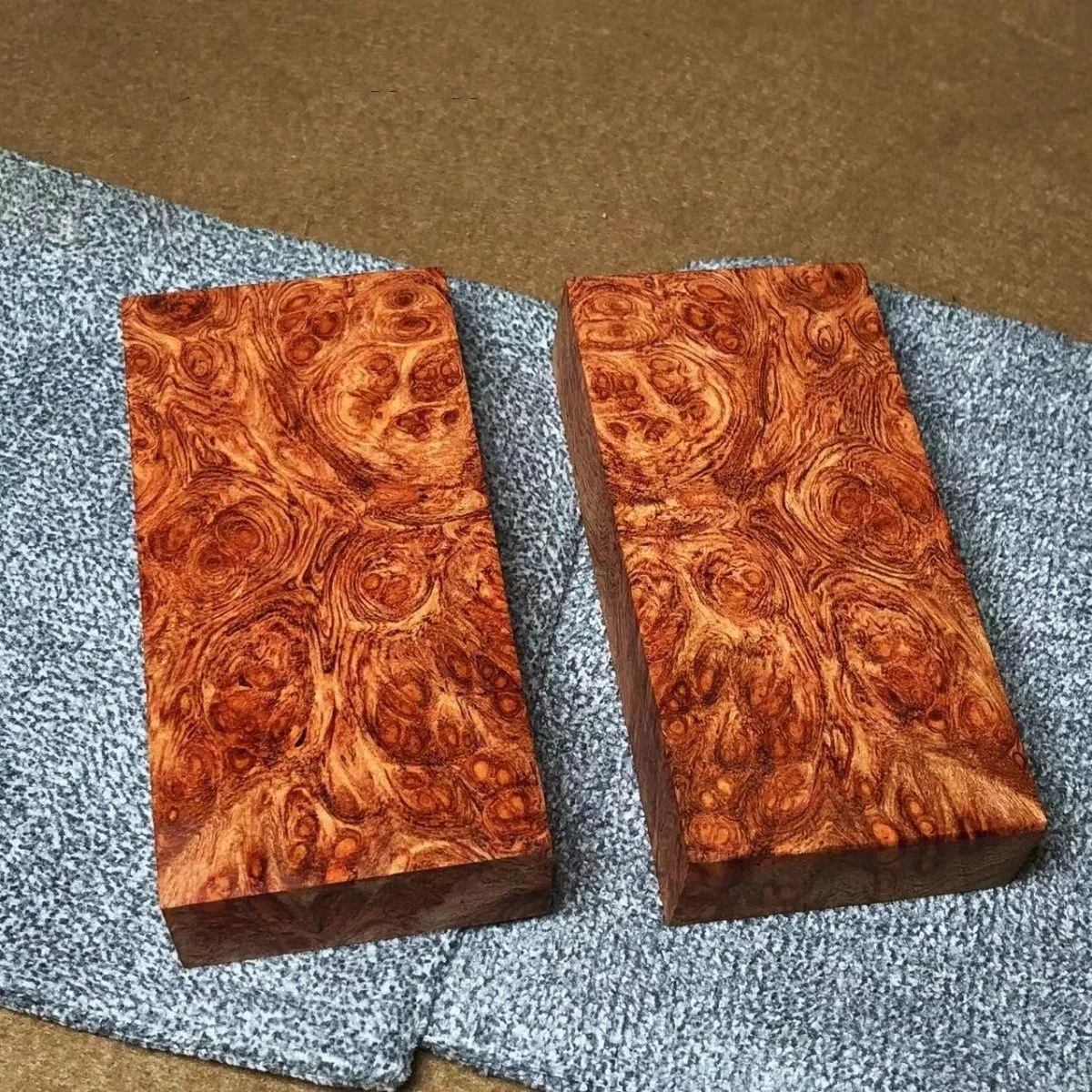 2pcs Tumor Scar Seal Rosewood High-Density Carving Plate Handmade DIY Log Material Knife Handle Crafts Production Raw Material